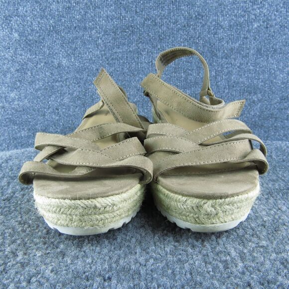 Time And Tru‎ Women Strappy Sandal Shoes Size 8 Medium Brown Synthetic - Picture 2 of 10